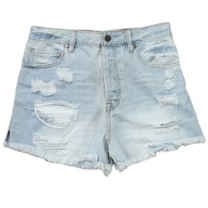 NWT Easel Button fly‎ Cut-off Blue Denim Shorts Women's Small